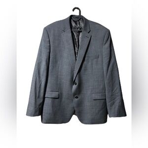 Lauren Ralph Lauren 100% Wool Gray Blazer Sport Jacket Size 46R Career Office